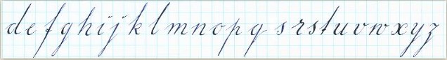 Alphabet in Schreibschrift